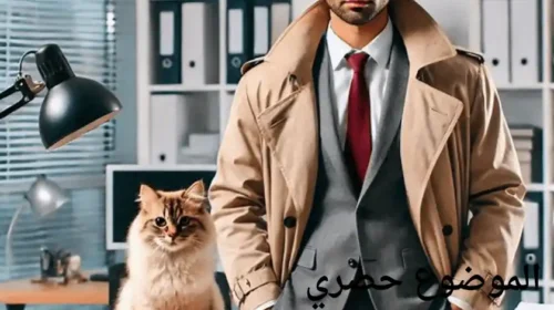 رجل يقف بجانب قط قصص مكتوبة بالعربية 